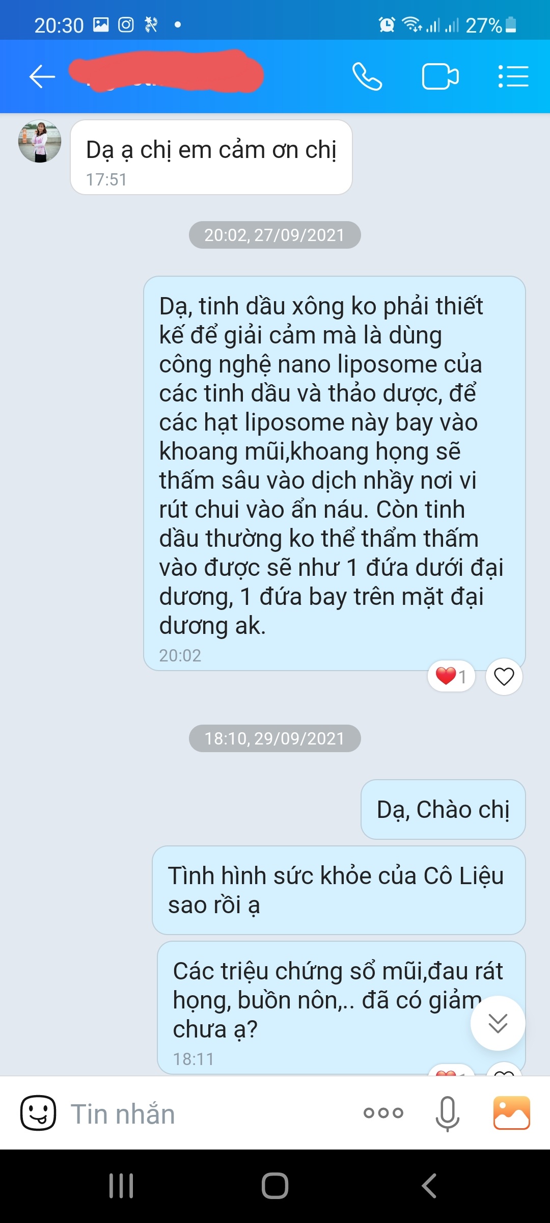 ý kiến người dùng về hiệu quả của tinh chất nano thảo dược sagucha