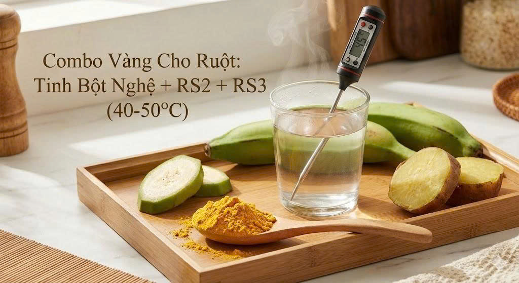 Combo Vàng Cho Ruột Tinh bột nghệ RS2 RS3