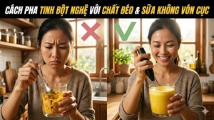 Cách Pha Tinh Bột Nghệ Với Chất Béo & Sữa Không Vón Cục