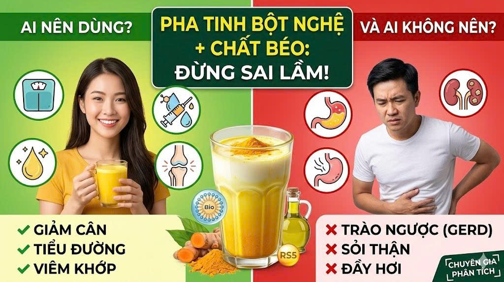 Tinh Bột Nghệ Kết Hợp Với Chất Béo & Sữa – Những Đối Tượng Nào Nên, Không Nên