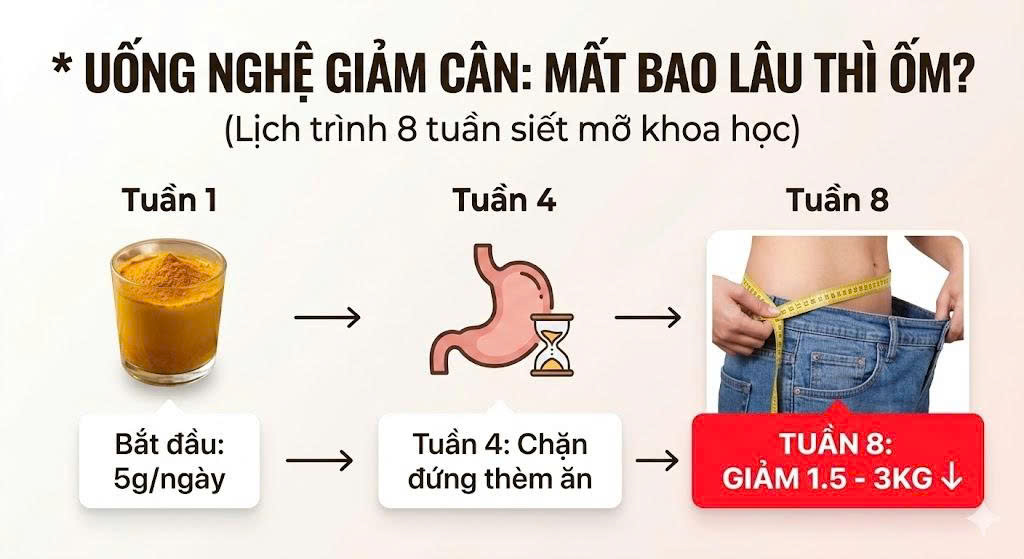 Uống Tinh Bột Nghệ Giảm Cân Bao Lâu Có Kết Quả : Liều Lượng & Thời Gian