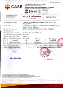 Bảng GC-MS của Tinh dầu xịt khẩu trang Sagucha