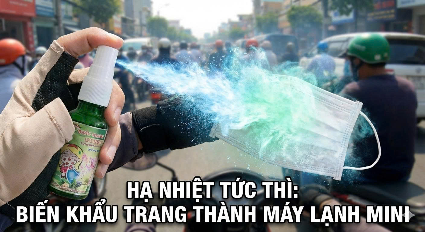 Oi bức rời xa khi có tinh dầu khẩu trang Sagucha