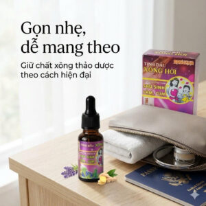 Tinh dầu xông Sagucha gọn nhỏ, dễ mang theo