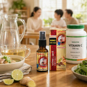 Xịt miệng thảo dược Sagucha 30ml tiết kiệm dùng cho gia đình