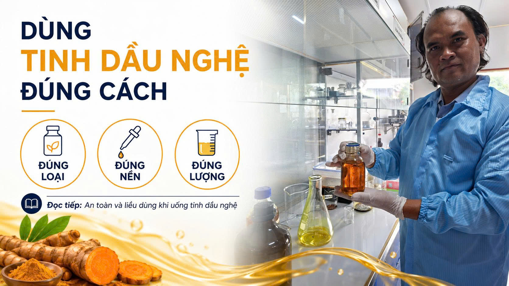 Dùng tinh dầu nghệ đúng cách với ba nguyên tắc đúng loại, đúng nền và đúng lượng khi pha đồ uống.
