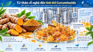 Từ thân rễ nghệ đến tinh thể Curcuminoids