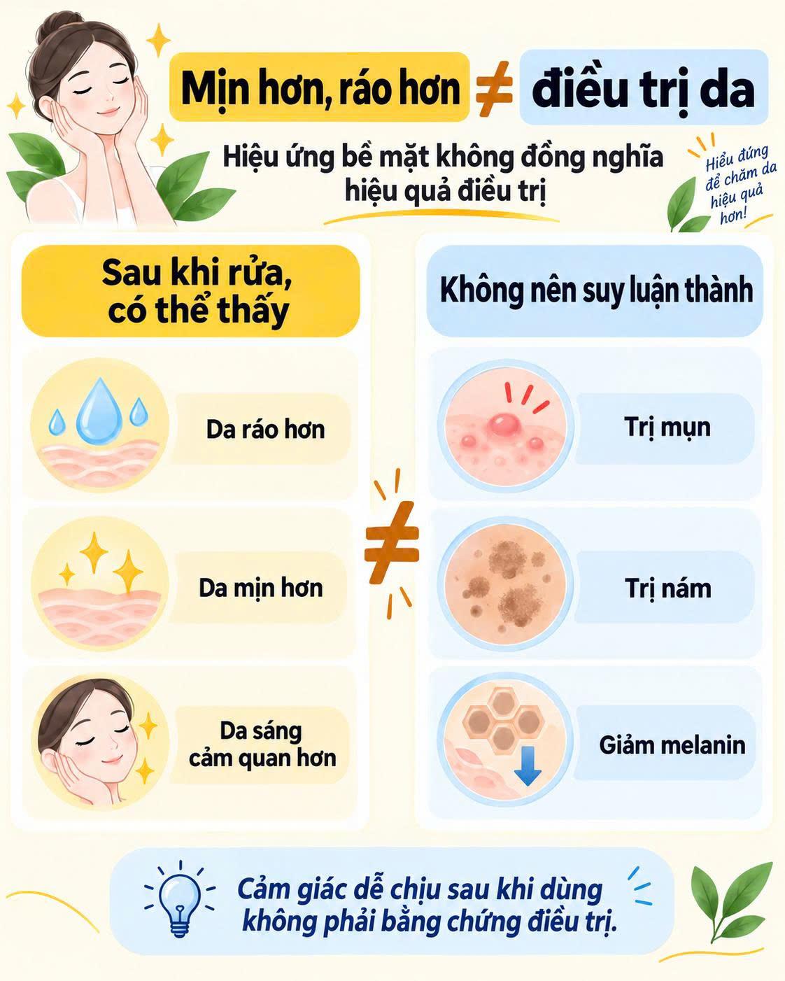 Da mịn hơn ráo hơn sau khi đắp tinh bột nghệ không đồng nghĩa điều trị mụn nám hoặc giảm melanin