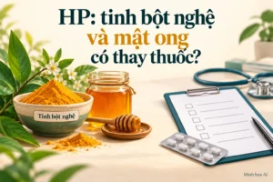 Tinh bột nghệ, mật ong và hồ sơ điều trị HP